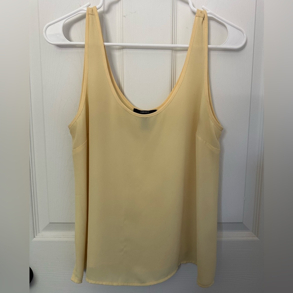 Forever 21 Light Yellow Tank Top